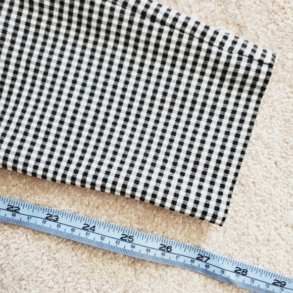 Zara Gingham High Rise Stretch Cottage Picnic Slim Stovepipe Pants L - Picture 8 of 9